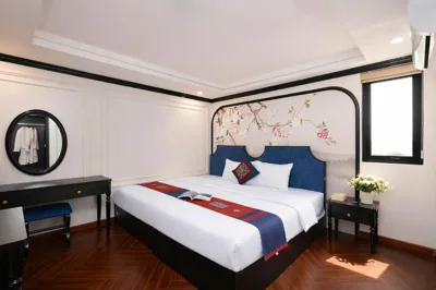 Superior-tweepersoonskamer met tweepersoonsbed of twee eenpersoonsbedden en uitzicht op de stad — Viet Valley Hotel & Spa - Lake View Sapa
